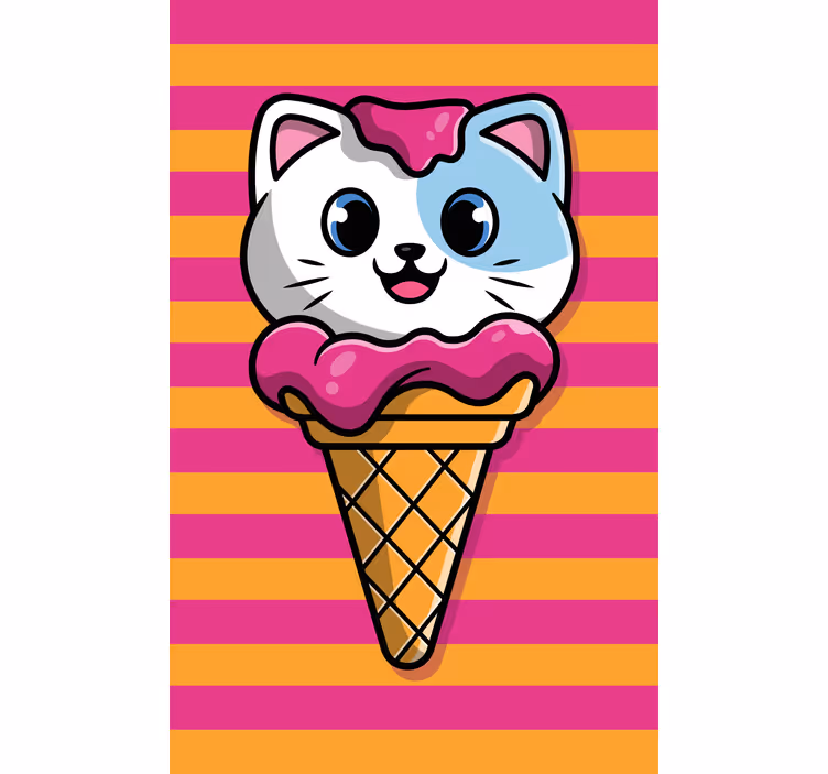Roleta w zwierzęta lody dla kotów - TenStickers