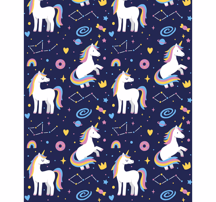 Roleta motyw fantasy jednorożca - TenStickers
