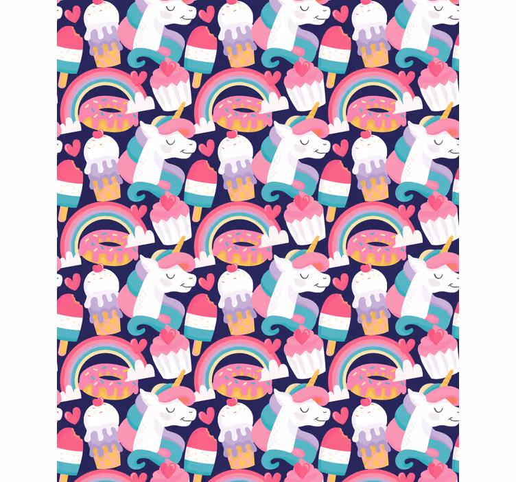 Śmieszna roleta z wzorem magicznych stworzeń - TenStickers