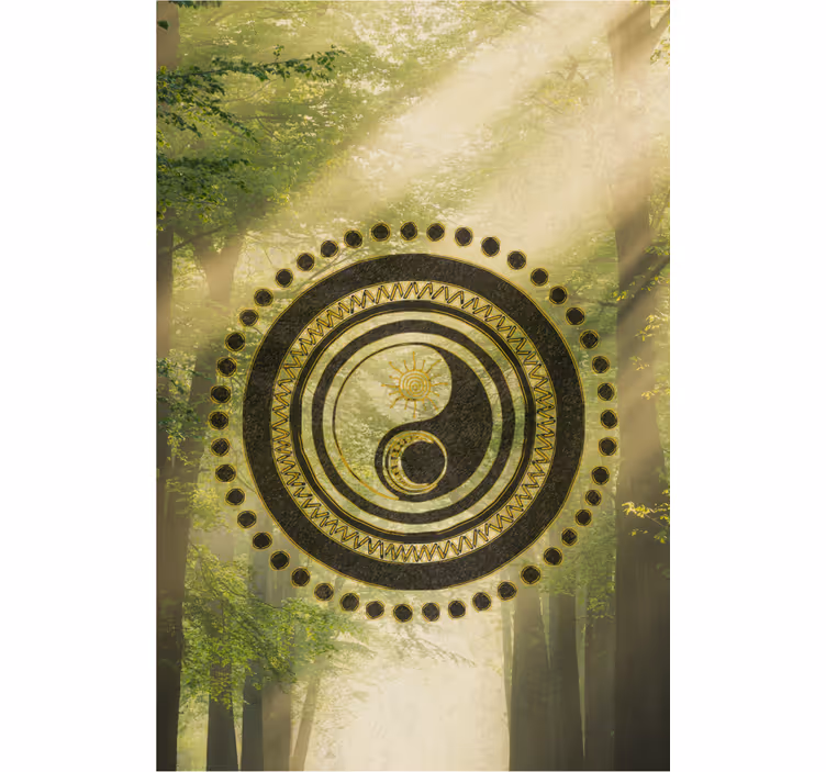 Roleta zen okrąg yin yang - TenStickers