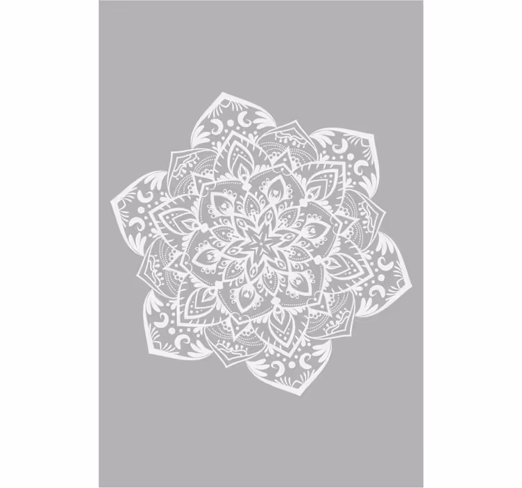 Roleta do głównej sypialni Szara minimalistyczna mandala - TenStickers
