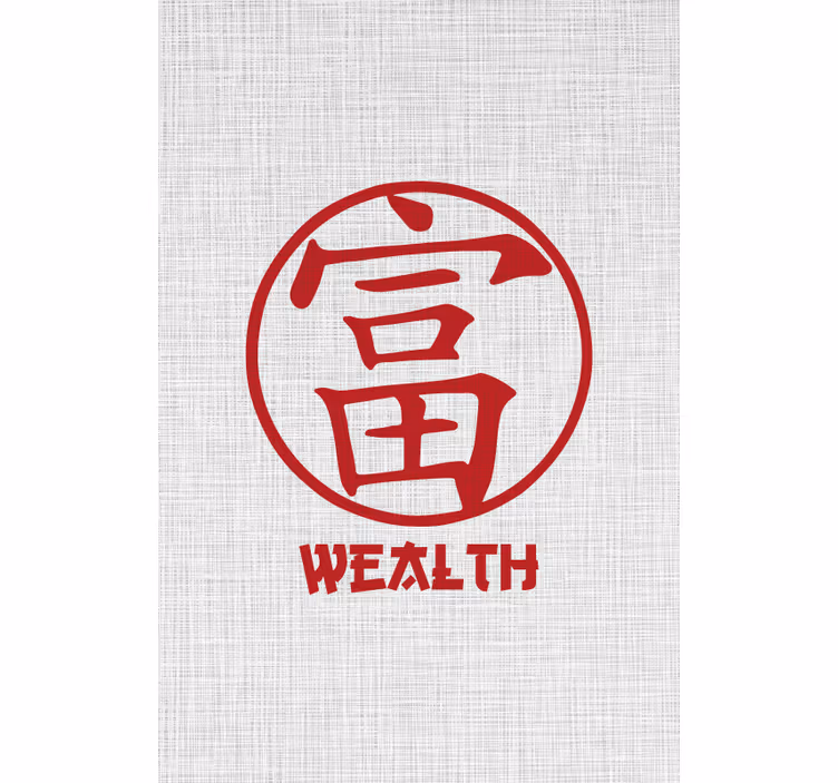 Roleta z tekstem symbol bogactwa - TenStickers