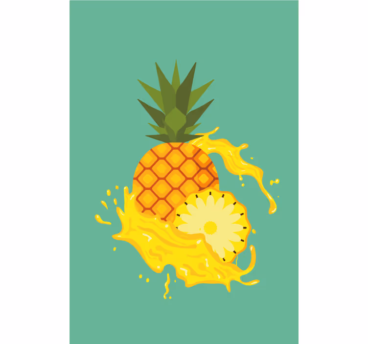 Roleta w owoce i warzywa ananasowy splash - TenStickers