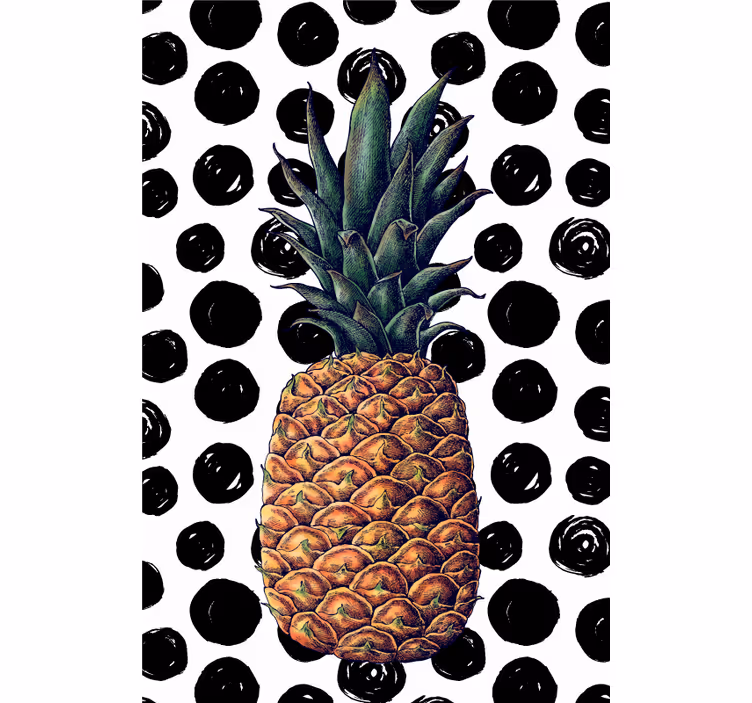 Roleta w owoce i warzywa ananas w kropki - TenStickers