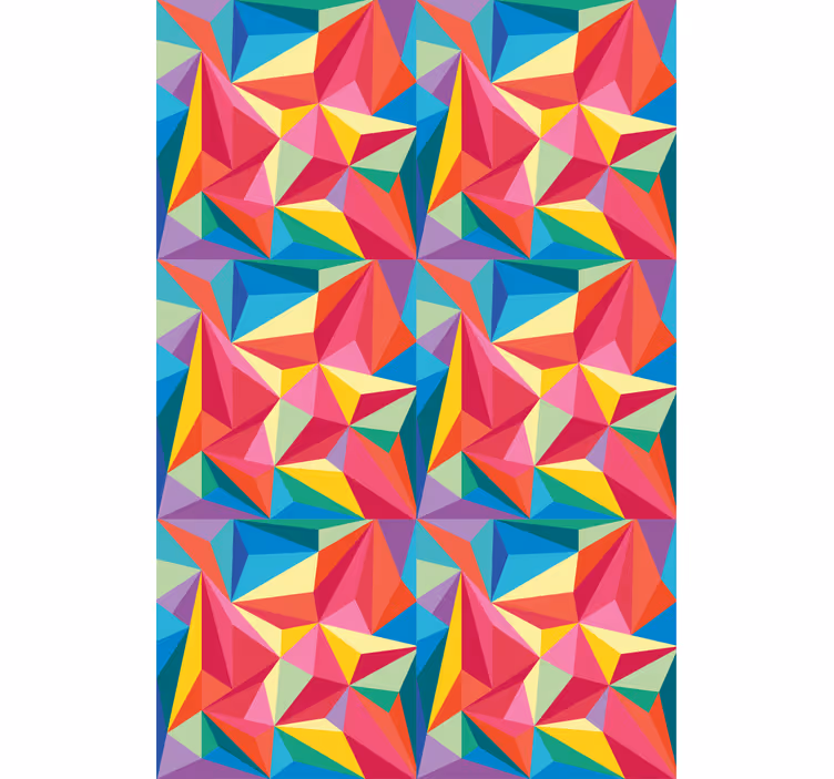 Roleta z rysunkami Wielokolorowy obraz geometryczny - TenStickers