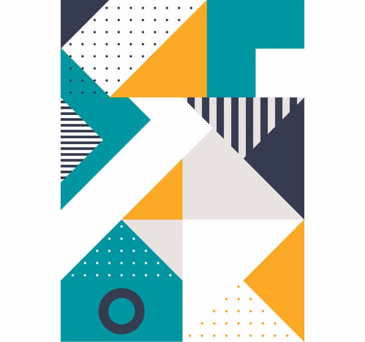 Nowoczesna roleta mieszanka wzorów geometrycznych - TenStickers