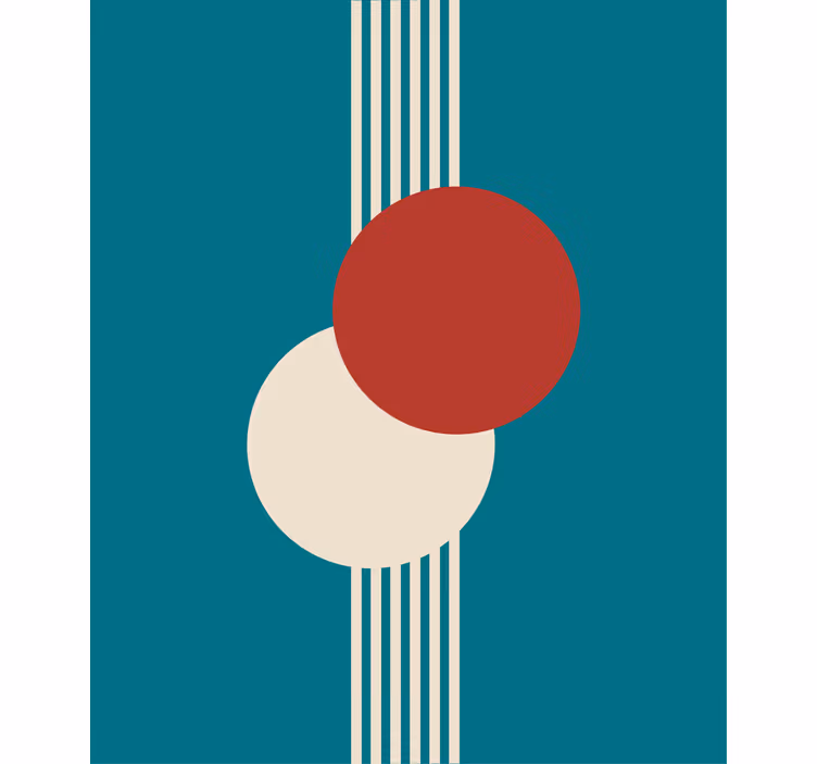 Nowoczesna roleta kompozycja geometryczna okręgu - TenStickers