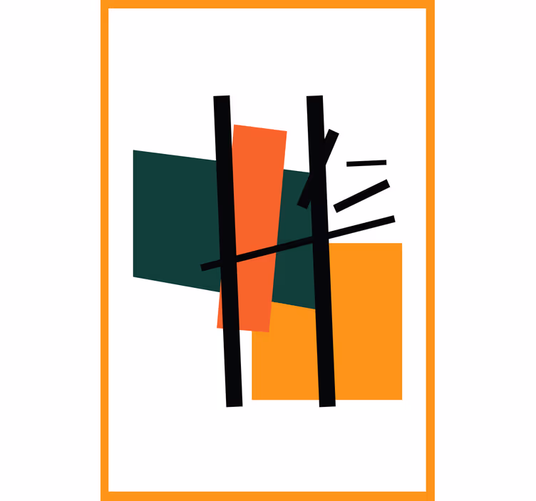 Nowoczesna roleta kompozycja bloków geometrycznych - TenStickers