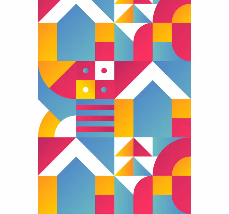 Nowoczesna roleta geometryczne wzory miejskie - TenStickers