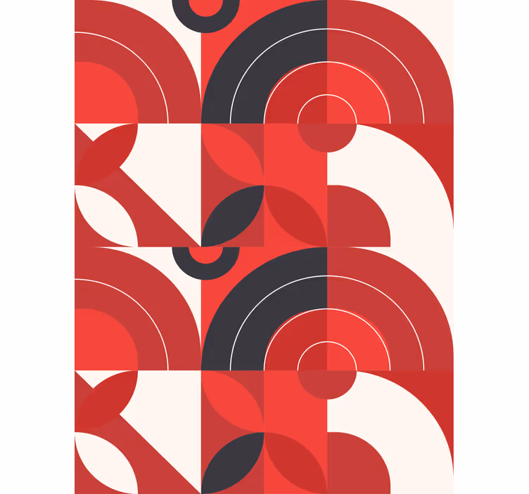 Nowoczesna roleta geometryczne czerwone kółka - TenStickers