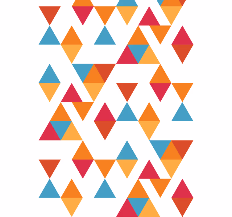Nowoczesna roleta kolorowy trójkąt geometryczny - TenStickers