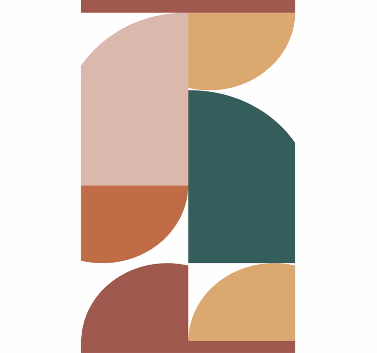 Nowoczesna roleta geometryczne wzory okręgów - TenStickers