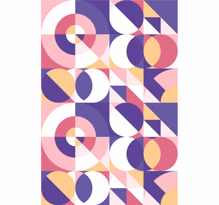 Nowoczesna roleta wzór geometryczny koła - TenStickers