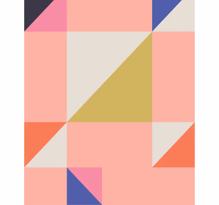 Rustykalna roleta geometryczne bloki kolorów - TenStickers