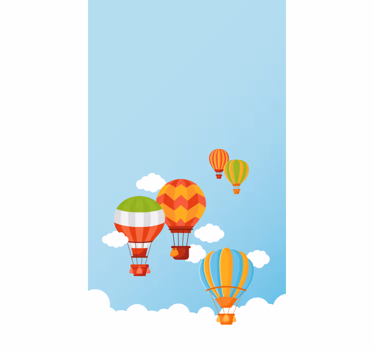 Roleta dla dzieci kolorowe balony na ogrzane powietrze - TenStickers
