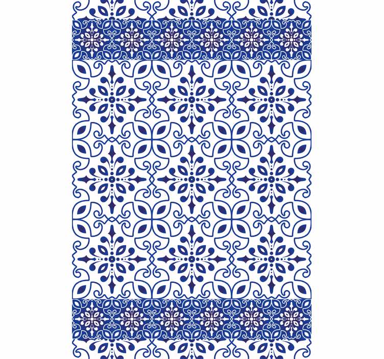 Roleta do salonu biały i niebieski klasyczny design - TenStickers