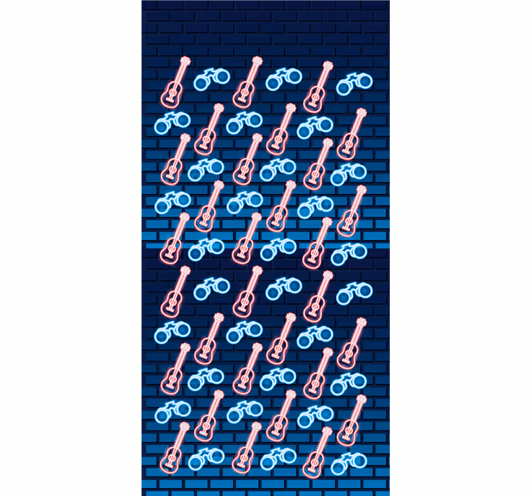 Oryginalna roleta muzyczny wzór gitary - TenStickers