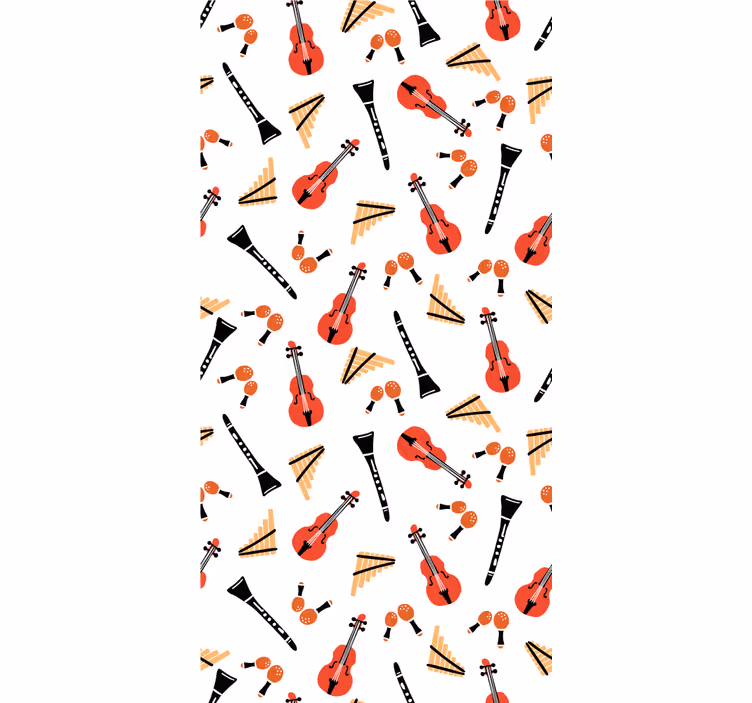 Oryginalna roleta motyw instrumentów muzycznych - TenStickers