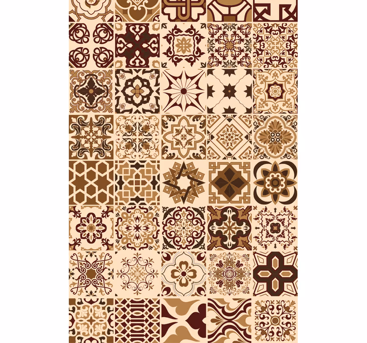 Roleta geometryczne beżowe płytki - TenStickers