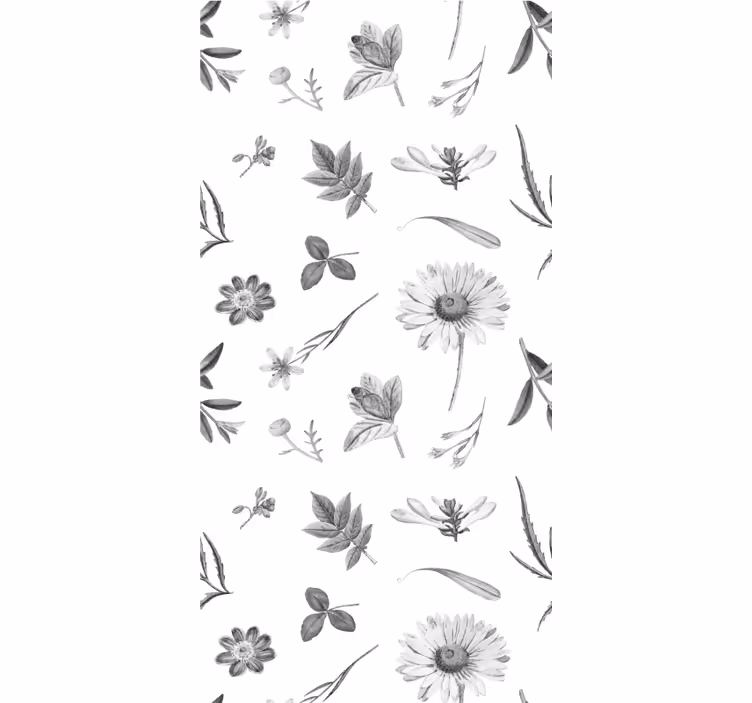 Roleta z kwiatami i roślinami w motyw ogrodu botanicznego - TenStickers