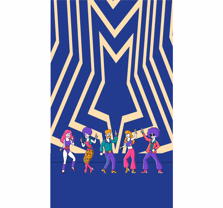 Śmieszna roleta klimat tańca disco - TenStickers