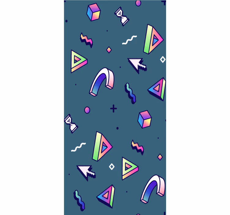 Śmieszna roleta geometryczne, zabawne kształty - TenStickers