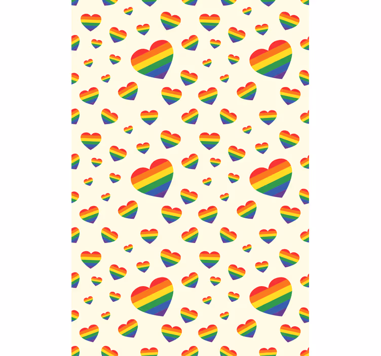 Roletai Flaga dumy gejowskiej w kształcie serca - TenStickers