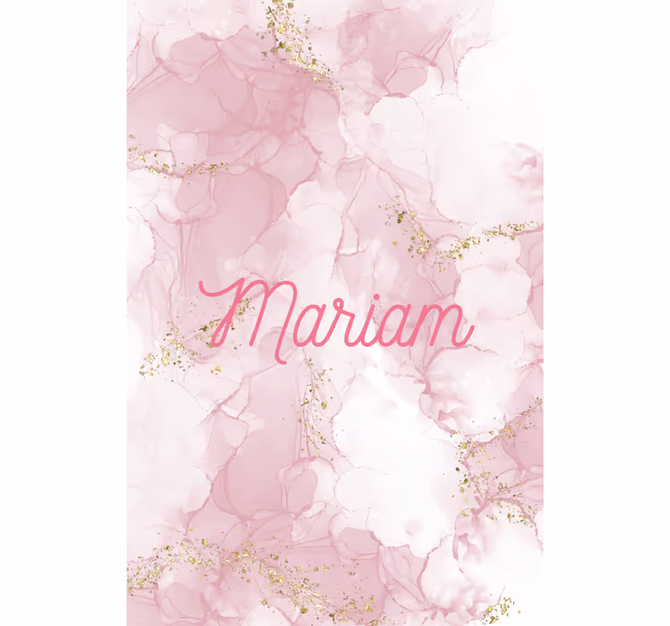 Elegancka roleta różowy marmur z imieniem - TenStickers
