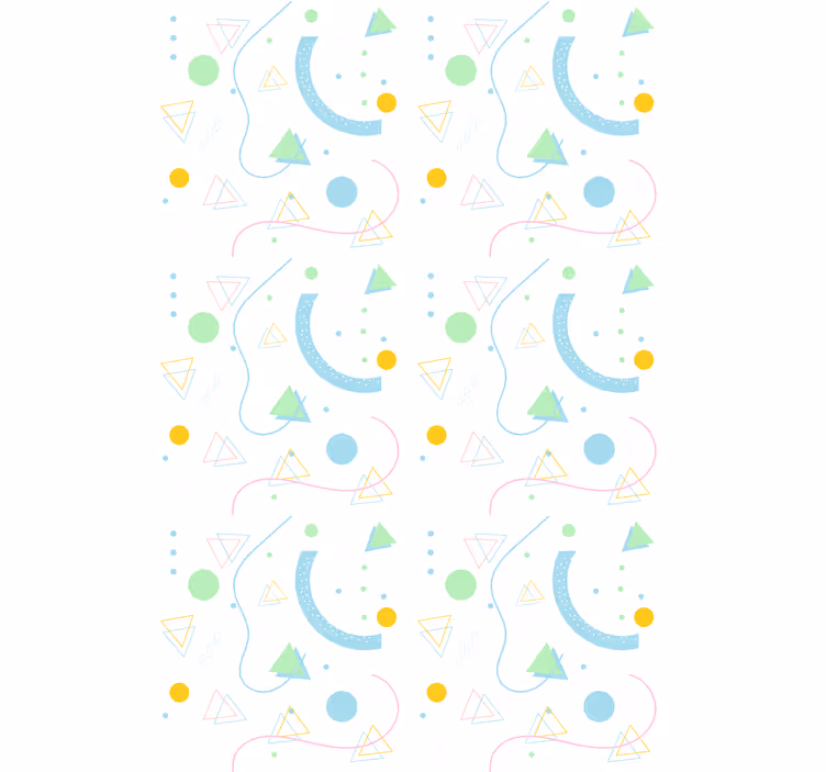 Nowoczesna roleta tablica kształtów geometrycznych - TenStickers