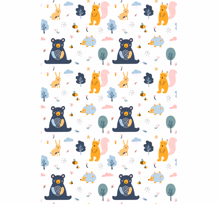 Roleta w zwierzęta nordyckie stworzenia leśne - TenStickers