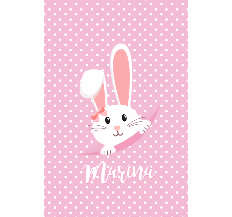 Rolety dziecęcego Słodki króliczek z imieniem - TenStickers