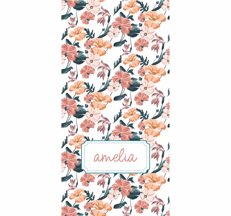 Roleta z kwiatami i roślinami elegancki wiosenny design - TenStickers