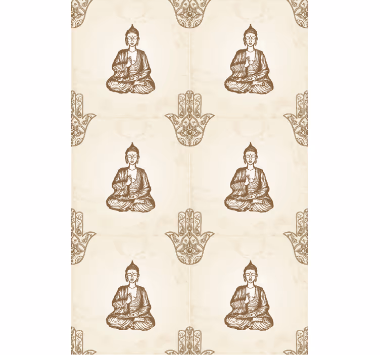Roleta zen z wzorami symboli buddy - TenStickers