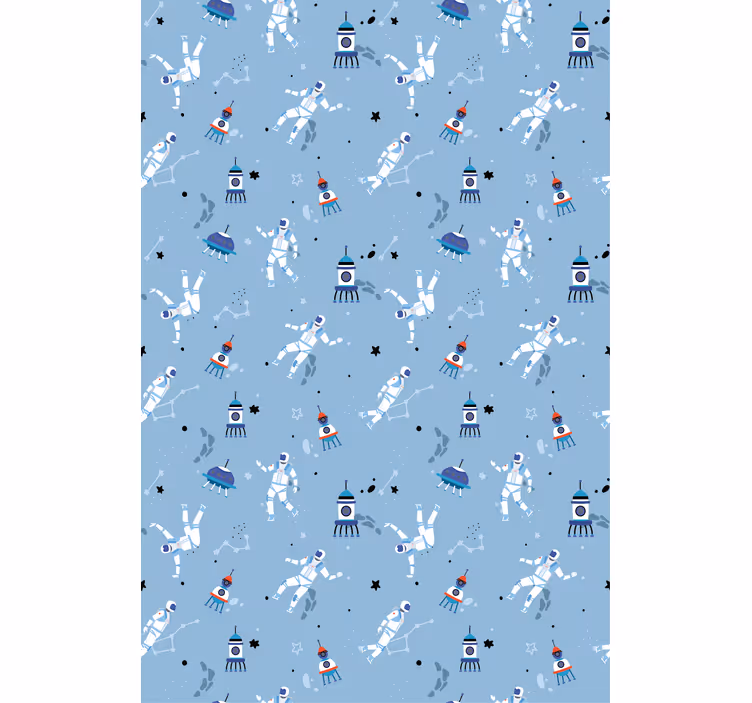 Zwariowana roleta astronauci i rakiety - TenStickers