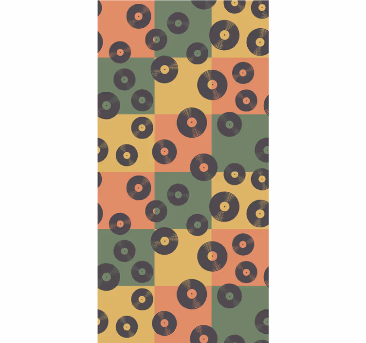 Roleta vintage płyty winylowe retro - TenStickers