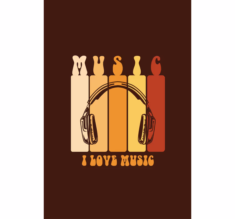 Roleta z tekstem projekt słuchawek muzycznych - TenStickers