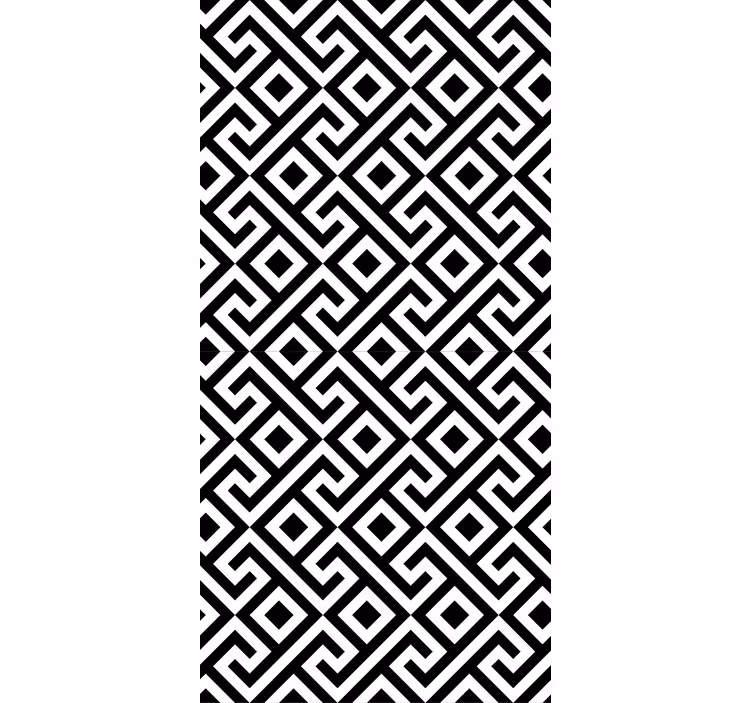 Roleta w tekstury i wzory geometryczny czarno-biały - TenStickers