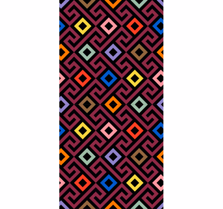 Oryginalna roleta w geometryczny wzór diamentowy - TenStickers