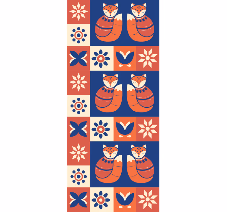 Roleta w zwierzęta urocze wzory lisów - TenStickers