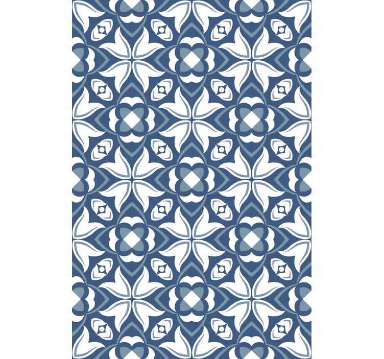 Nowoczesna roleta niebieskie stylowe geometryczne kształty - TenStickers