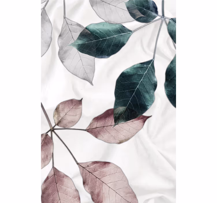 Roleta do salonu motyw botaniczny liści - TenStickers