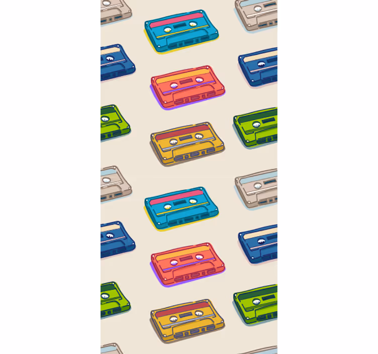 Zwariowana roleta kolorowe kasety magnetofonowe - TenStickers