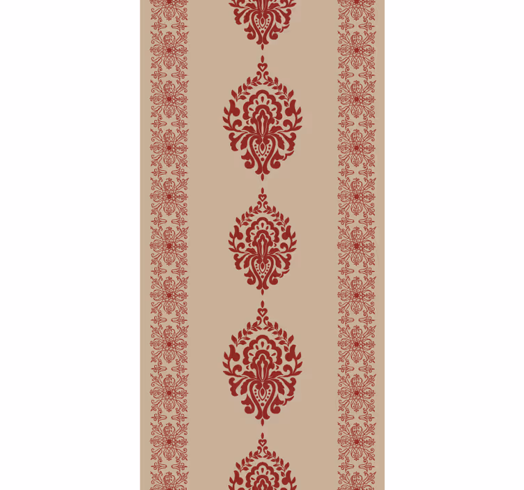 Elegancka roleta czerwone motywy kwiatowe - TenStickers