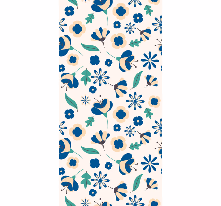 Roleta z kwiatami i roślinami botaniczny wzór kwiatowy - TenStickers