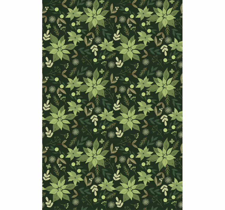 Roleta z kwiatami i roślinami bujna zielona flora - TenStickers