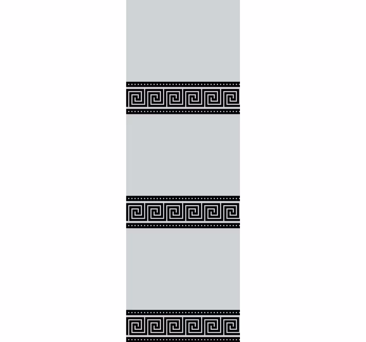 Elegancka roleta geometryczne czarne wzory - TenStickers