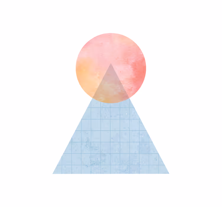 Nowoczesna roleta geometryczna góra słońca - TenStickers