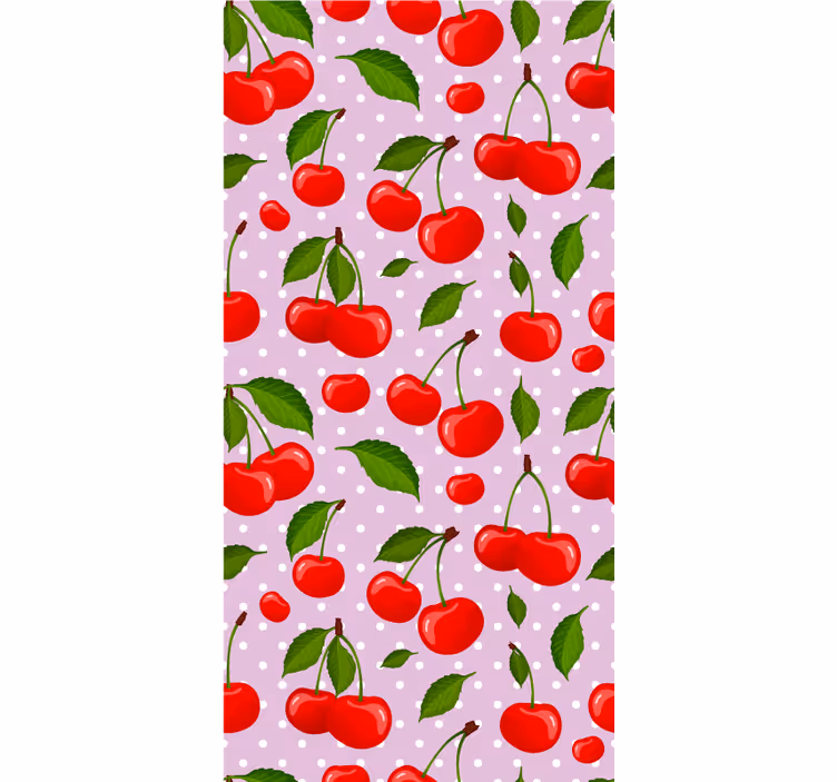 Roleta do jadalni wiśnie i liście - TenStickers