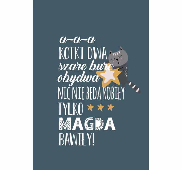 Roleta na zamówienie „aaa, kotki dwa” - TenStickers