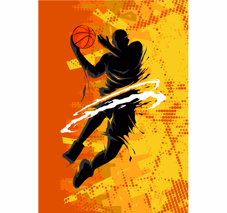Roleta na okno z motywem sportowym Gracz koszykówki - TenStickers
